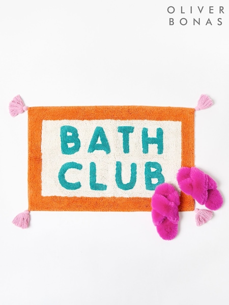 Oliver Bonas Orange Bath Club Bath Mat (AJ6314) | £30