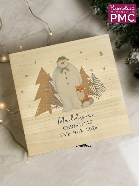 Personalised The Snowman Wooden Christmas Eve Box by PMC (AJ6351) | £26