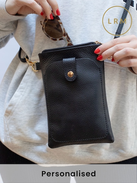 LRM Goods Personalised Leather Phoebe Phone Bag (AJ6584) | £63