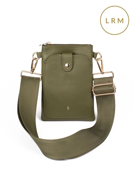 LRM Goods Personalised Leather Phoebe Phone Bag (AJ6588) | £63
