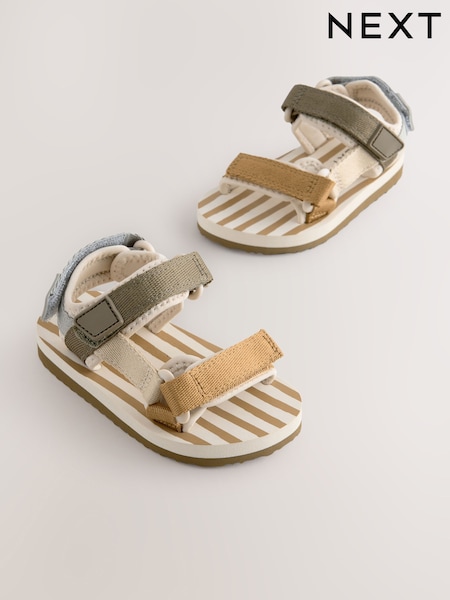 Neutral Wide Fit (G) Touch Fastening Adjustable Strap Tape Trekker Sandals (AJ6635) | £13 - £16