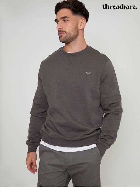 Threadbare Grey Crew Neck Sweatshirt (AJ6858) | £20