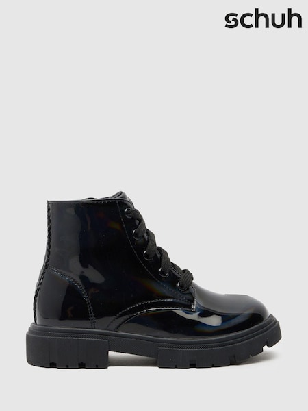 Schuh Carnival Lace Black Boots (AJ6980) | £30 - £32