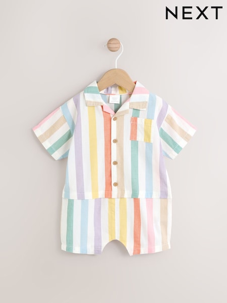 Bright Stripe Baby Romper (0mths-2yrs) (AJ7006) | £14 - £16