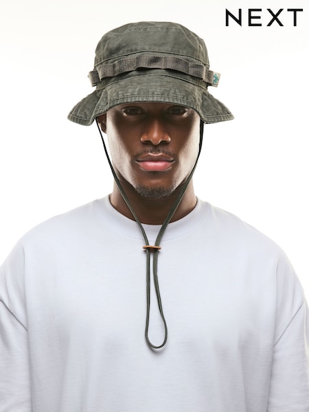 Khaki Green Boonie 100% Cotton Hat (AJ7031) | £14