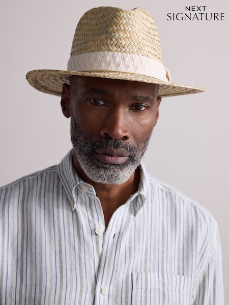 Natural Signature Seagrass Panama Style Hat (AJ7046) | £30