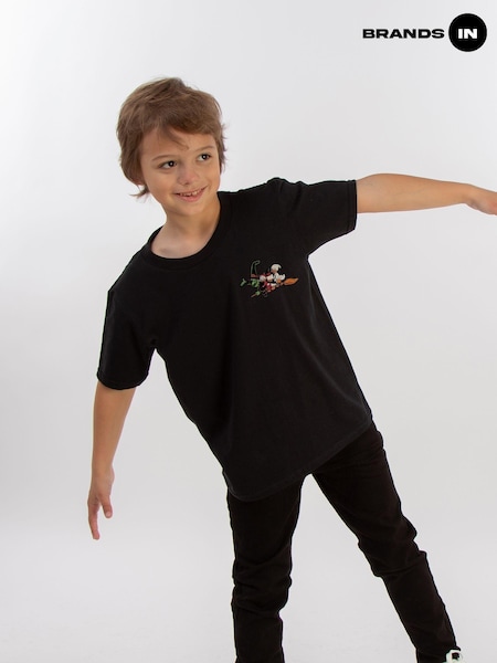 Brands In Black Boys Disney Ducktales Halloween Trick Or Treat Flying 100% Cotton T-Shirt (AJ7463) | £24