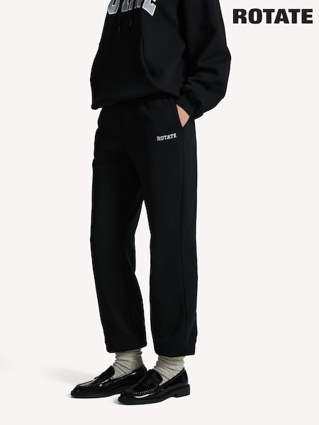 Rotate Black Heavy Joggers (AJ7496) | £120
