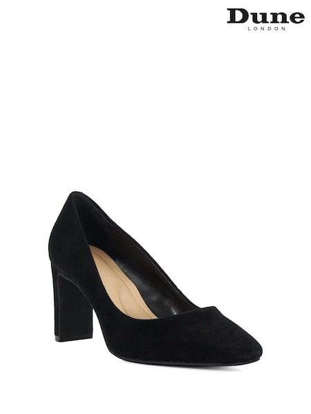 Dune London Black Arriving Comfort Mid Block Heel Shoes (AJ7675) | £89