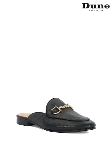 Dune London Black Glairing Backless Branded Shoes (AJ7699) | £85