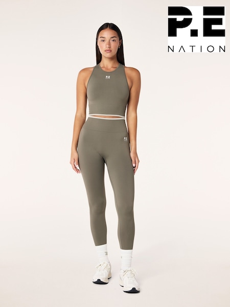 P.E Nation Khaki Camo Restore Seamless Leggings (AJ7712) | £35