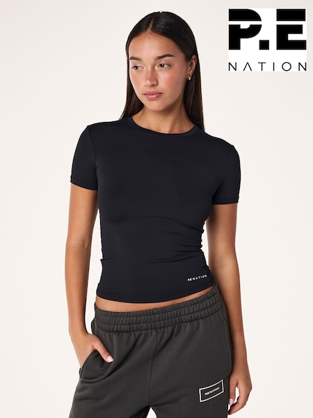 P.E Nation Black Foundation Short Sleeve T-Shirt (AJ7722) | £45