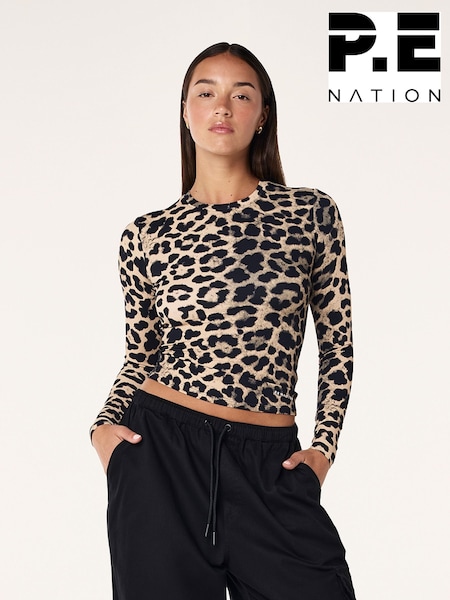 P.E Nation Leopard Foundation Long Sleeve Top (AJ7724) | £50