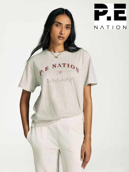 P.E Nation Light Grey T-Shirt (AJ7725) | £50