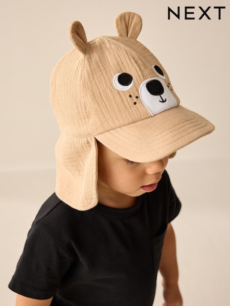 Brown Bear Legionnaire 100% Cotton Hat (3mths-10yrs) (AJ7884) | £7.50 - £8.50
