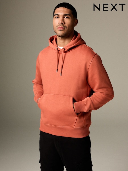 Red/Orange Regular Fit Rich Jersey Fabric Hoodie (AJ8217) | £30