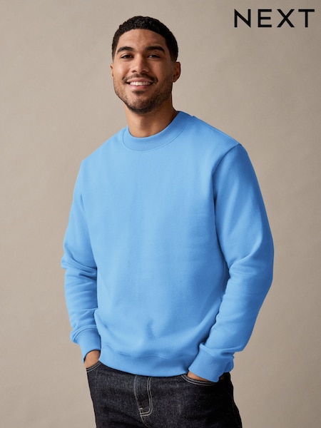 Bright Blue Rich Jersey Crew Sweatshirt (AJ8233) | £28