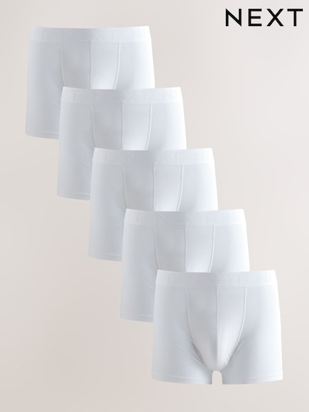 White Trunks Boxers 5 Pack (AJ8300) | £27
