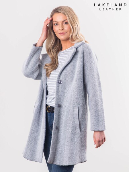 Lakeland Leather Grey Francis Button Coat (AJ8369) | £70