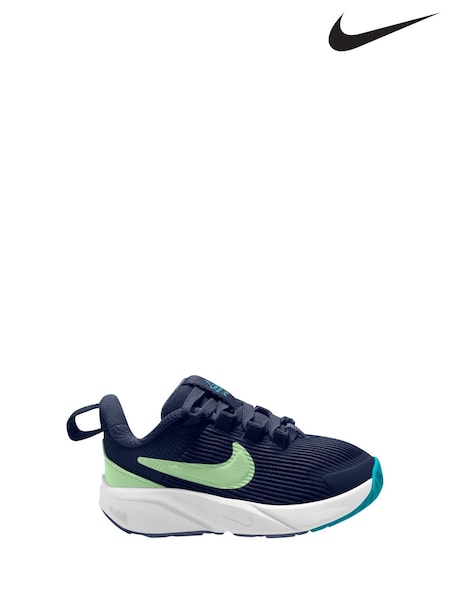Nike Navy Blue Volt Infant Star Runner 4 Trainers (AJ8681) | £0