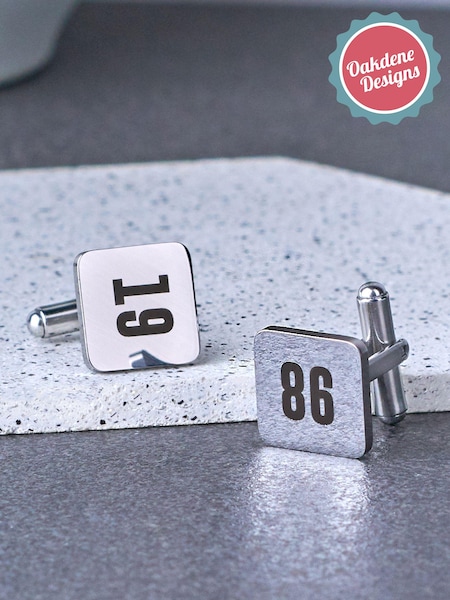 Personalised Significant Date Cufflinks by Oakdene (AJ8852) | £19