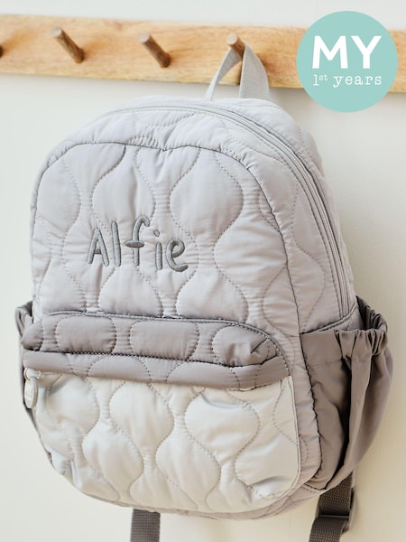 Medium Personalised Quilted Backpack by My 1st Years (AJ8873) | £33
