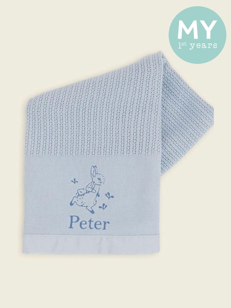 Personalised 100% Cotton Cellular Winter Blanket by My 1st Years (AJ8875) | £25
