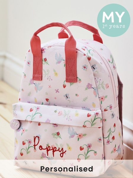 Personalised Grab Handle Fruit Print Mini Backpack by My 1st Years (AJ8894) | £28