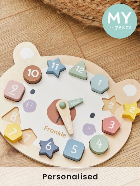 Personalised Bear Clock Puzzle by My 1st Years (AJ8911) | £24