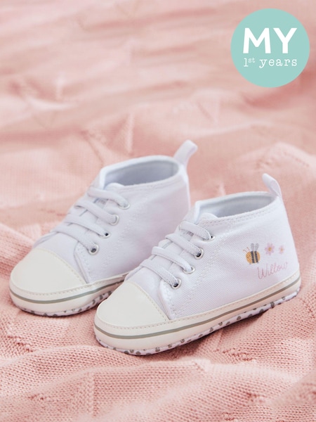 Baby Personalised Bumblebee High Top Shoes by My 1st Years (AJ8914) | £20