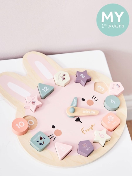 Personalised Bunny Clock Puzzle by My 1st Years (AJ8919) | £25