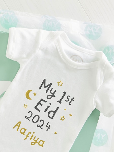Personalised 100% Cotton Eid Bodysuit by My 1st Years (AJ8922) | £18