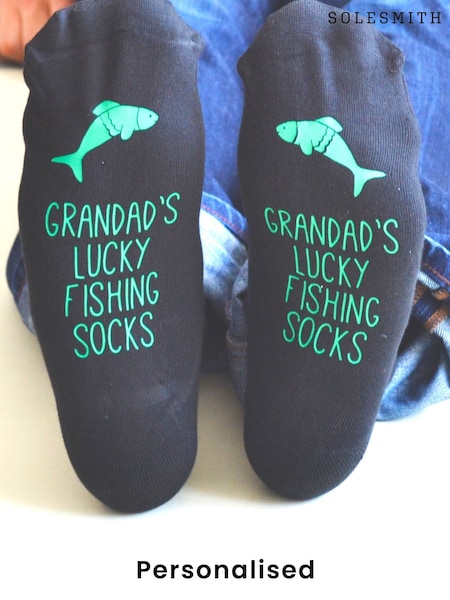 Personalised Lucky Fishing Socks by Solesmith (AJ8924) | £16