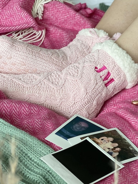 Personalised Super Soft Slipper Socks by Solesmith (AJ8930) | £25