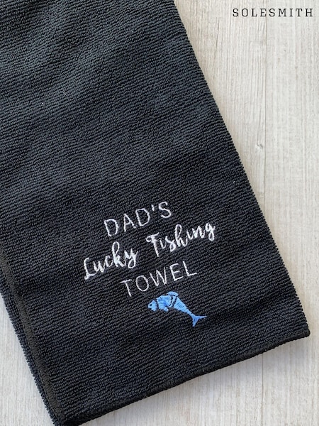 Personalised Lucky Fishing Towel by Solesmith (AJ8937) | £20