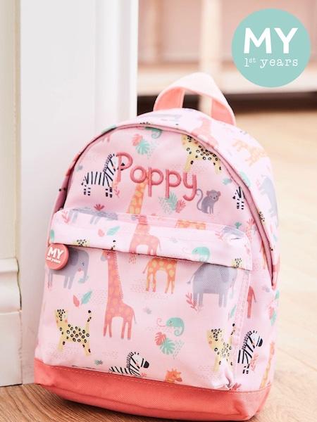 Personalised Safari Print Mini Backpack by My 1st Years (AJ8941) | £28