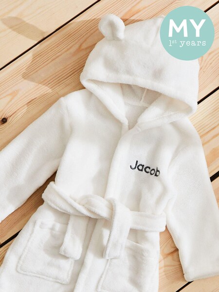 Personalised Hooded Fleece Robe by My 1st Years (AJ8984) | £28