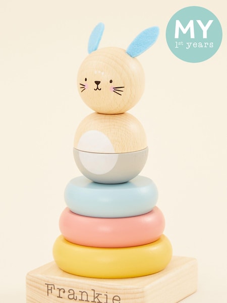 Persoalised Bunny Stacker Toy by My 1st Years (AJ8985) | £28