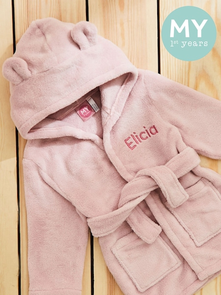 Personalised Hooded Fleece Robe by My 1st Years (AJ8986) | £28
