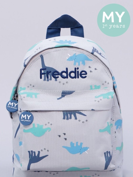 Personalised Dinosaur Print Mini Backpack by My 1st Years (AJ9009) | £28