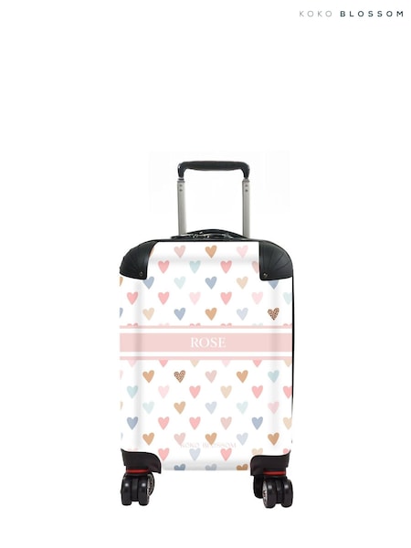 Personalised Cute Hearts Suitcase by Koko Blossom (AJ9024) | £125 - £175