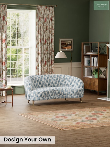 Ezra Ikat/Soft Indigo Blue - Bramerton By Nina Campbell
