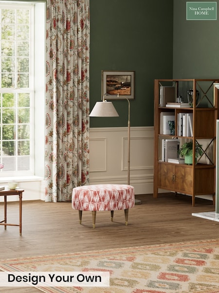 Ezra Ikat/Deep Terracotta Red - Bramerton By Nina Campbell