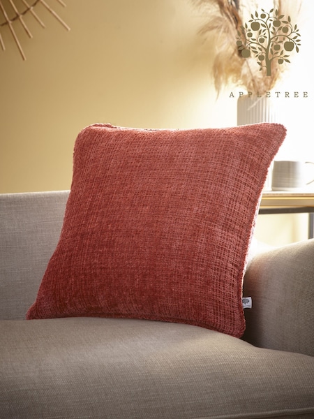 Appletree Terracotta Alba Textured Chenille Filled Cushion (AJ9314) | £16