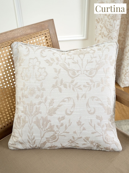 Curtina Natural Marple Jacquard Filled Cushion (AJ9315) | £16