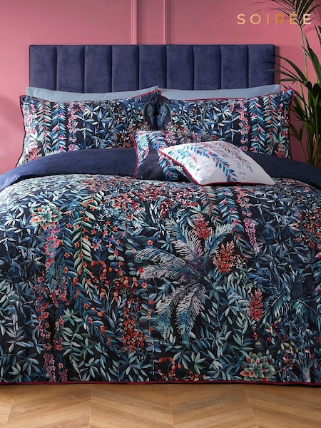 Soiree Navy Tessa Velvet Filled Cushion (AJ9319) | £16