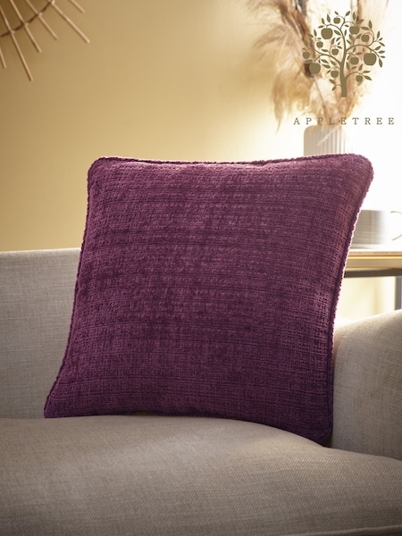 Appletree Wine Alba Textured Chenille Filled Cushion (AJ9320) | £16