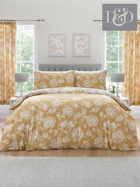 Dreams & Drapes Gold Mishka Easycare Duvet Cover Set (AJ9321) | £23 - £43