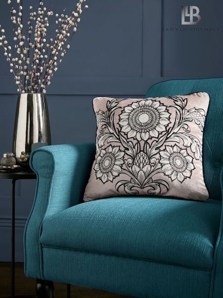 Laurence Llewelyn-Bowen Natural Romilly Velvet Filled Cushion (AJ9339) | £16