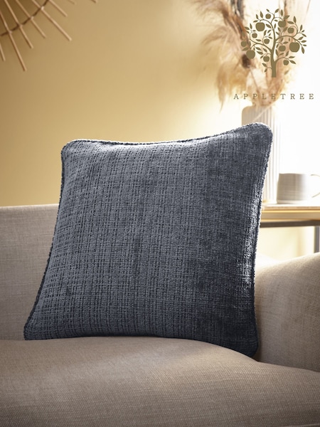 Appletree Charcoal Alba Textured Chenille Filled Cushion (AJ9407) | £16